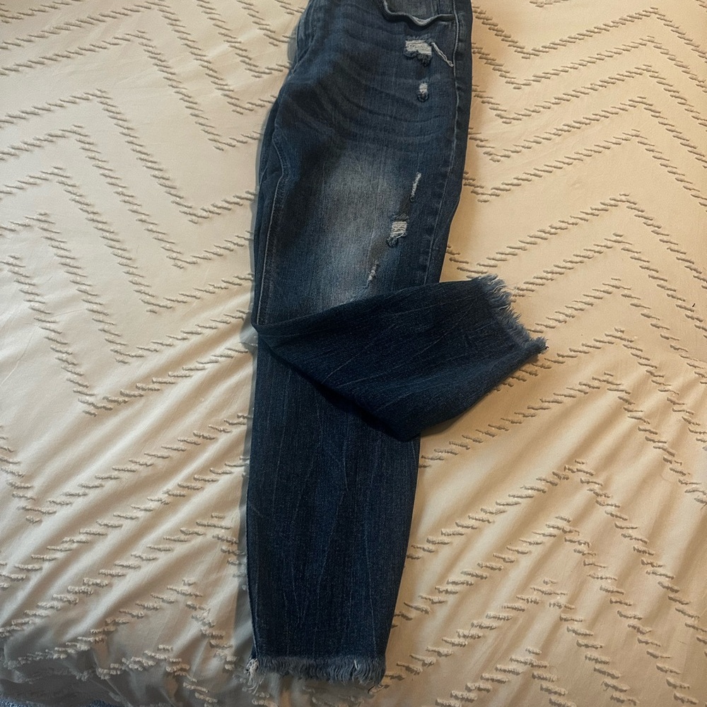 Distressed Blue Jeans - Picture 8 of 8